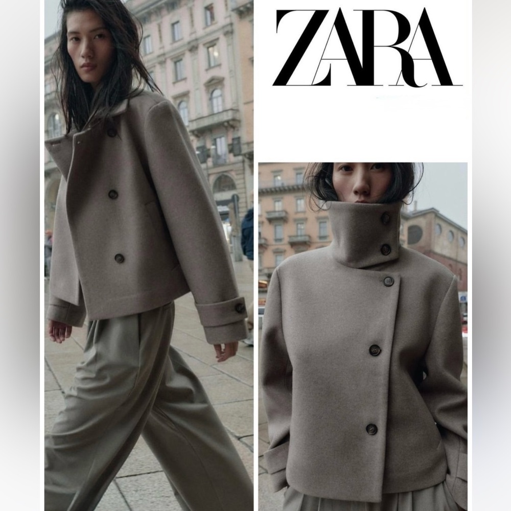 ZARA HIGH COLLAR JACKET